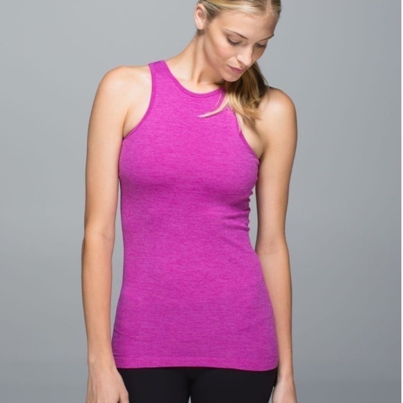 Sz8 Lululemon Seamlessly Covered Tank in Heathered Ultra Violet GUC - Picture 1 of 13